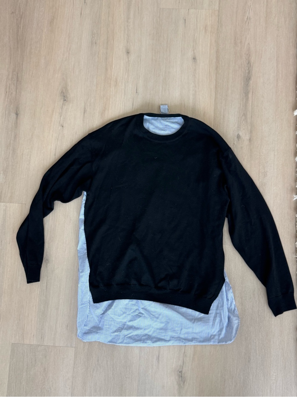Tibi merino wool sweater with shirt back